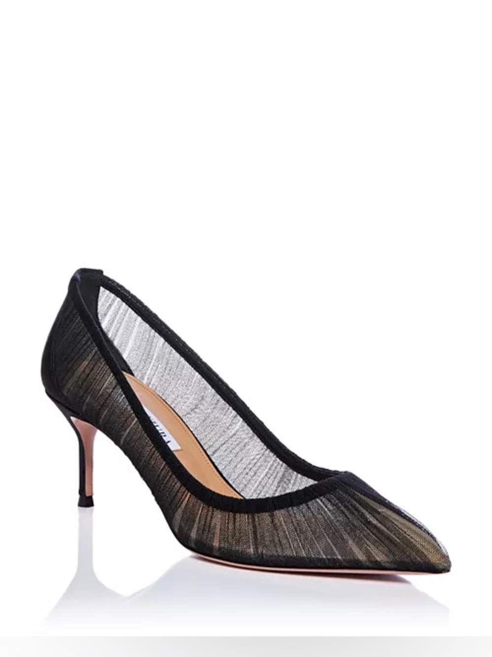 Aquazzura Voila 65 Black Mesh Pointed Toe Pump NWT Size 41 IT